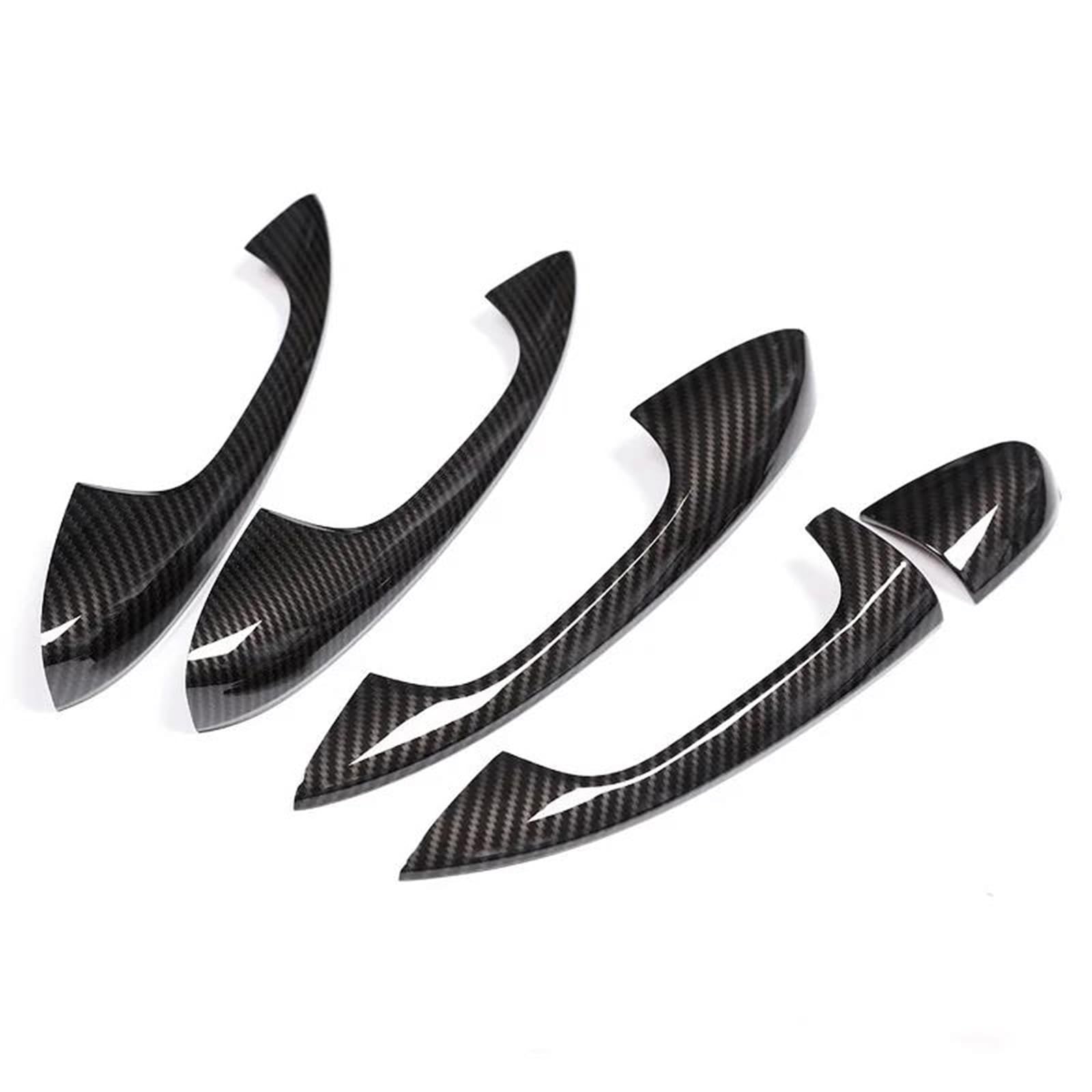 NOHEEU Car Side Door Handle Cover Decoration Sticker for Benz C-Class W205 GLC X253 E-Class W213(Black)