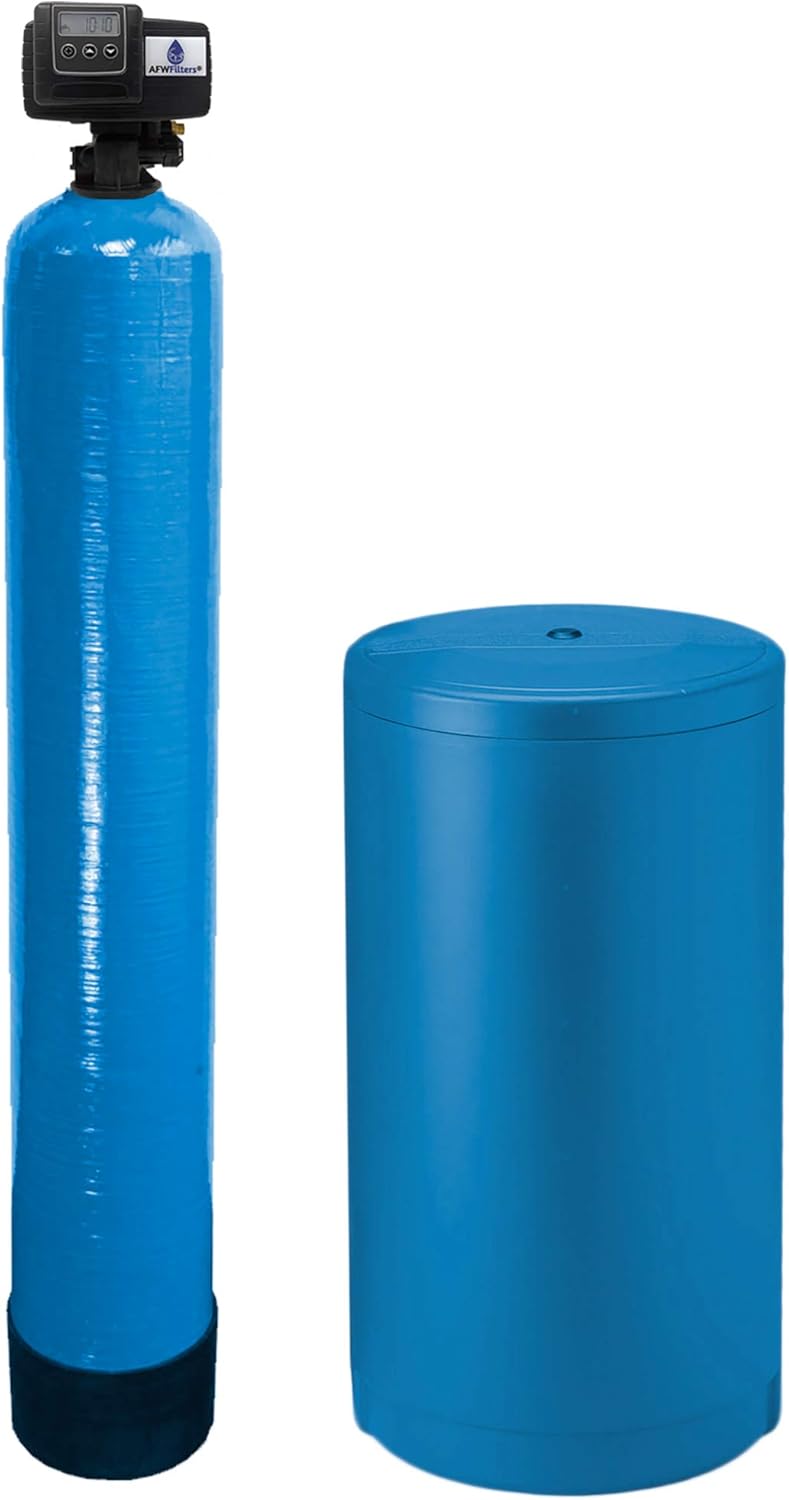 Fleck IRONPRO2 Pro 2 Combination Water Softener Iron Filter 5600SXT Digital metered Valve for Whole House (32,000 Grains, Blue)