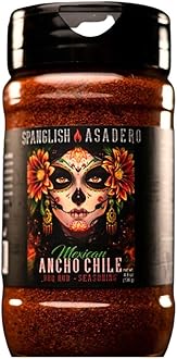 Spanglish Asadero 4.8oz Mexican Ancho Chile Spice | Mexican Seasoning for Steak, Chicken, Pork, Lamb, and Elote | Low Sodium BBQ Rub and Marinade for Smoking or Grilling Meat