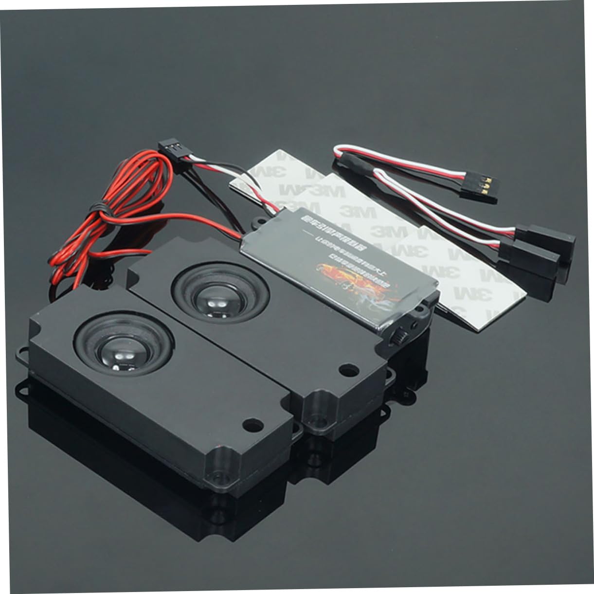 Hemoton 2.4ghz Car Sound Simulator System Car Engine Simulator Throttle Linkage Built-in Memory Brushed Compatible