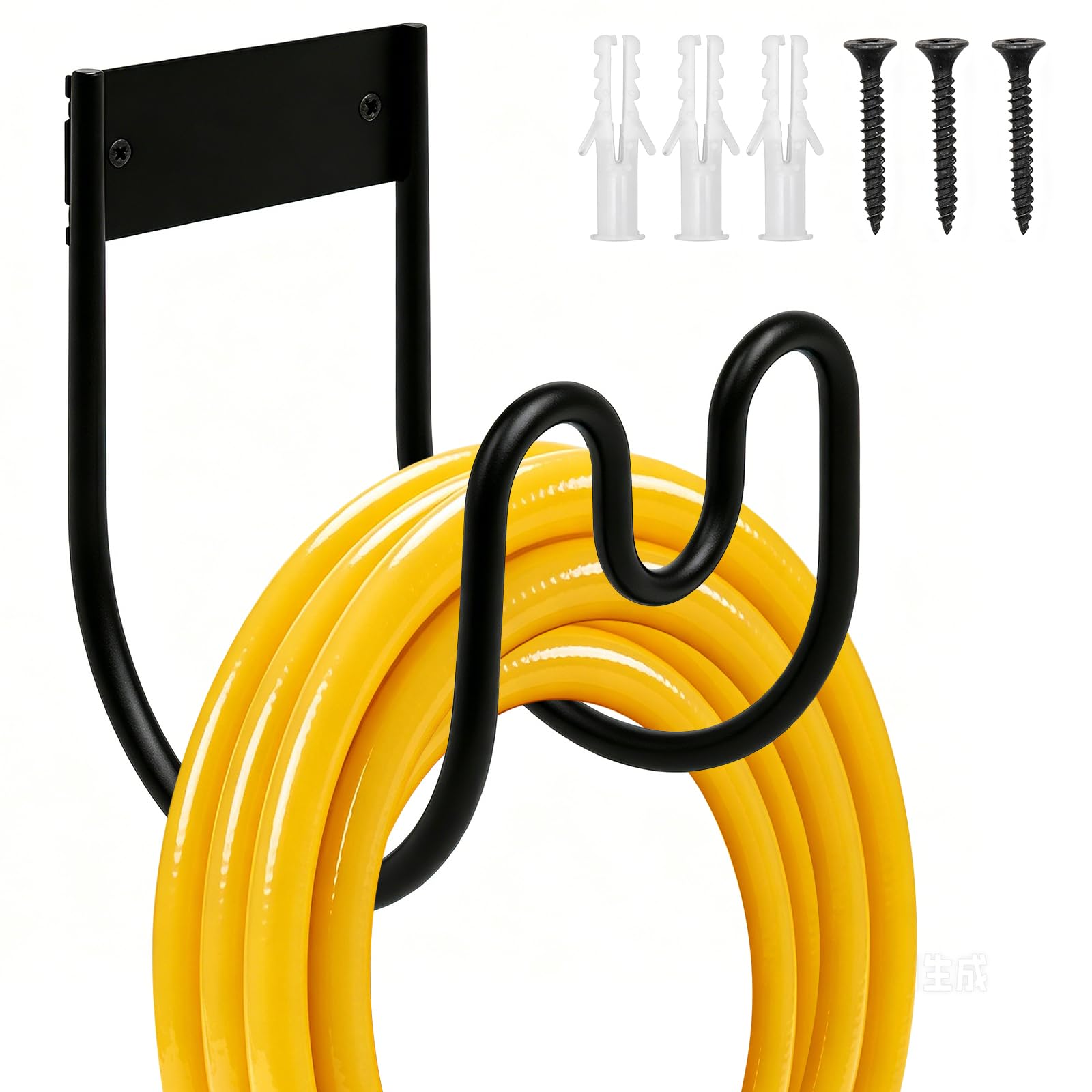 Nureeca Metal Wall Mounted Garden Hose Holder – Heavy Duty Hose Hook for 100-150 FT Hose Extension Cord Holder, Garden Hooks for Yard, Garage, Outdoor Hose Pipe Holder
