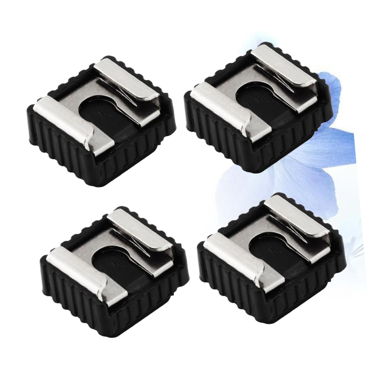 DOITOOL 4 Pack Lamp Holder Flash Adapter Universal Hot Shoe Socket Clamp for Camera Equipment