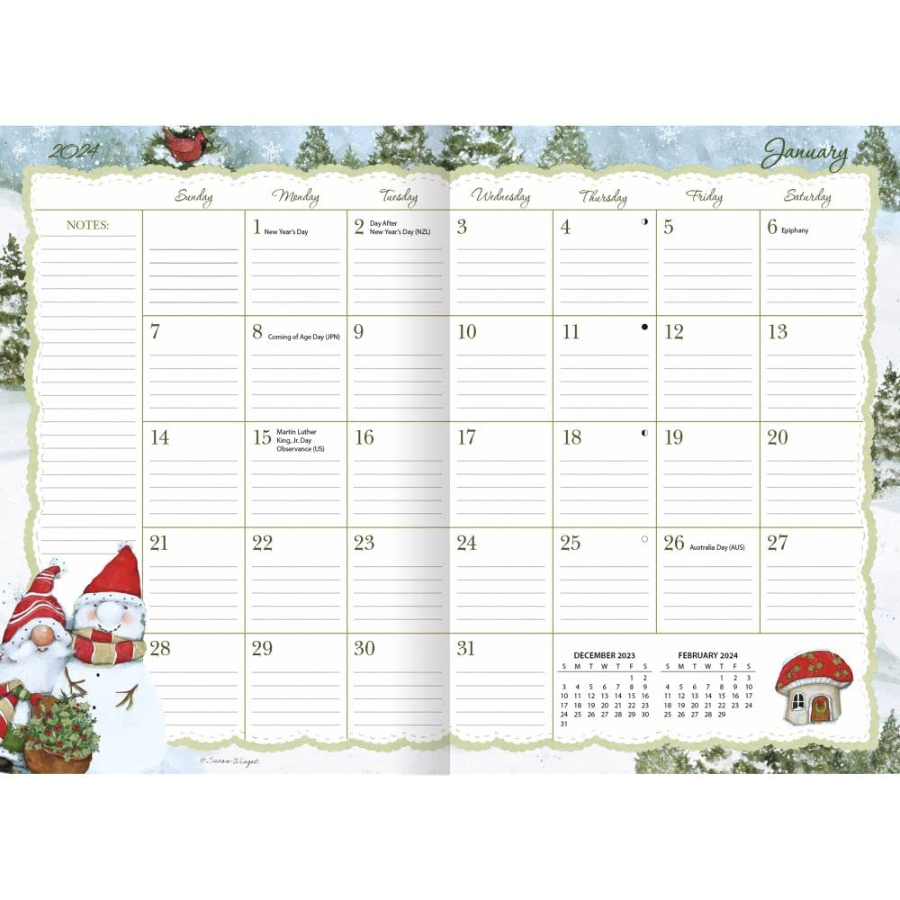 LANG Gnome Sweet Gnome 2024 Planner mensile (24991012126)