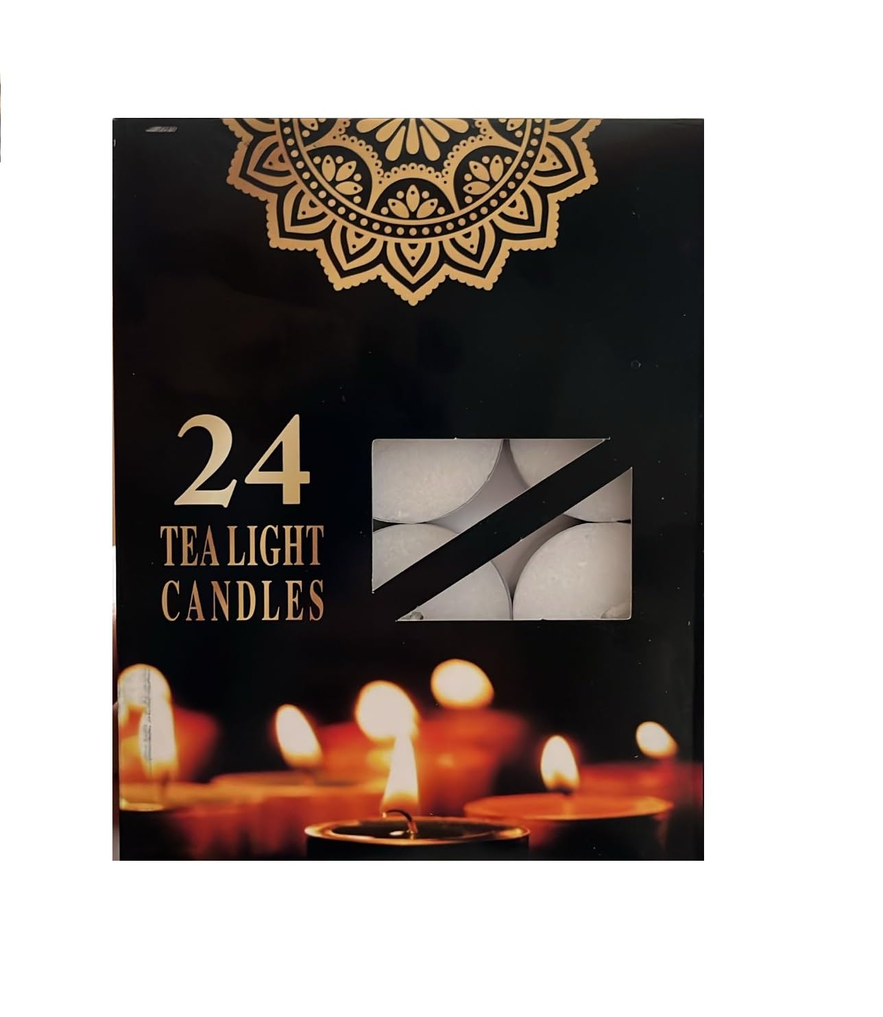 HOMECRAZE Tealight Candles Parrafin Wax Tea Lights, Unscented, White, Burns Tealight Candles Unscented Smokeless Bright Flame Tealights for Home Decoration (Modern, 24, Count)