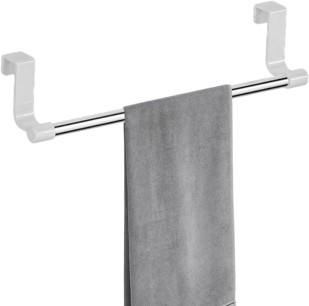 Towel Rail For Cupboard, Stainless Steel Hanger Without Drill, Towel Rail For Bathroom, Shower, Kitchen, Apartment, Home And Wardrobe Door(Silver,36cm/14.2in)