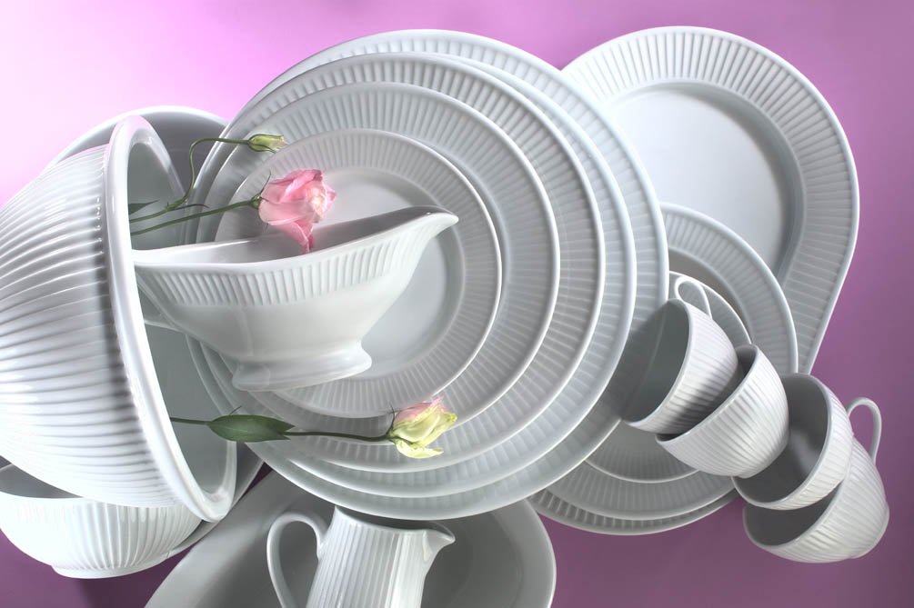 Amazon.com | Pillivuyt Plisse 8-1/2-Inch Plate: Dinner Plates