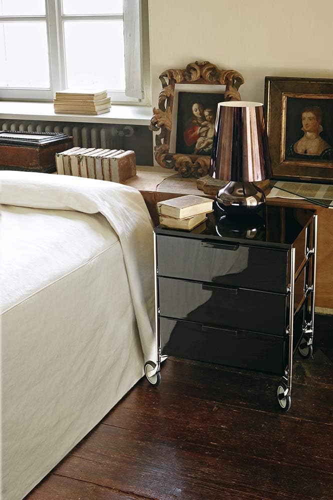 Kartell Mobil Drawers by Antonio Citterio with Oliver Low, Pack of 1, Matte Smoke Glossy