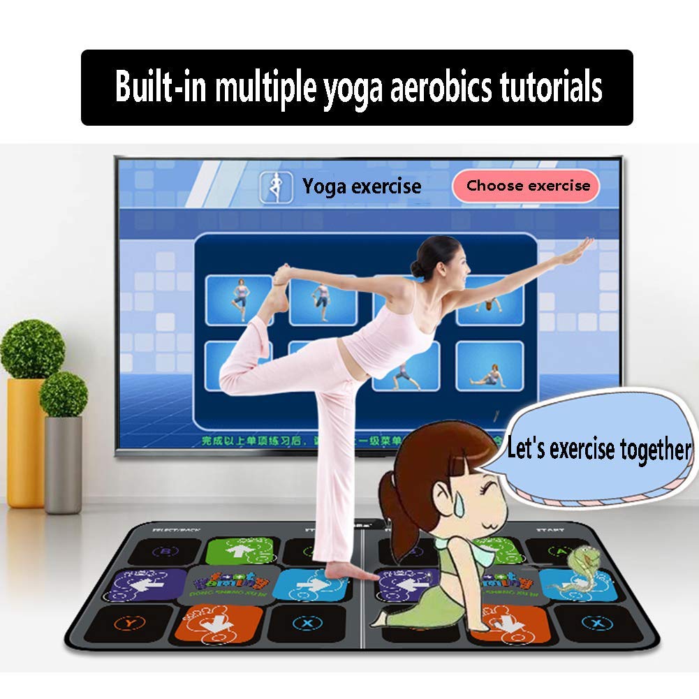 Yjtwt Tappeto di Danza Wireless 11MM,Tappetino da Gioco in Schiuma Che Ispessisce Tappetino da Ballo Morbido per Adulti/Bambini,Dance Mat Tappeto Musicale Yoga Fitness/Rosa