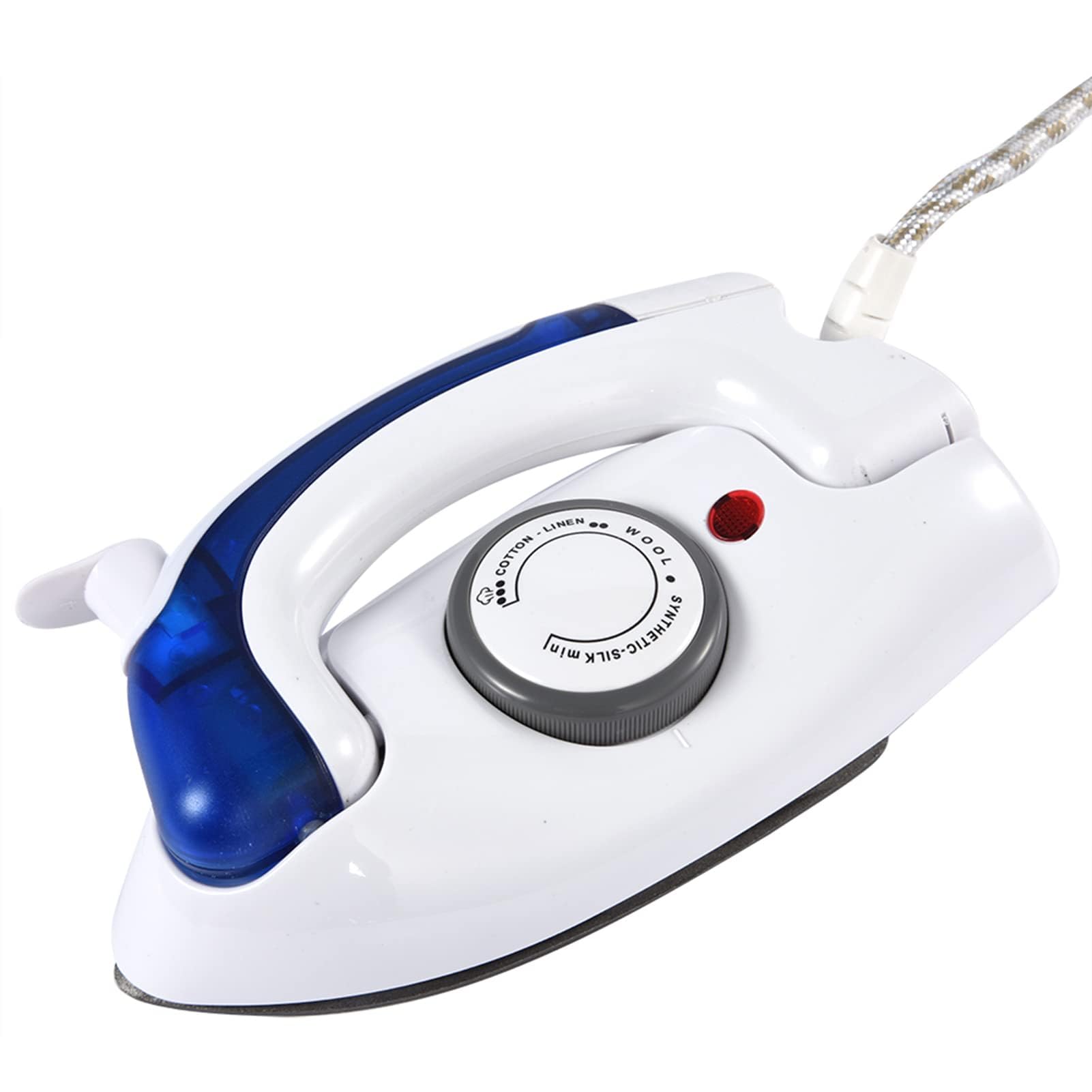 Fer De Voyage, 700W Mini Poignée Pliante Portable À Vapeur Portable Contrôle De La Température Réglable Antiadhésif Avec Fusible Et Thermostat Petit Vapeur Compact De Voyage(Prise Ue)