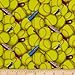 Sports Softball Yellow Fabric By The Yard