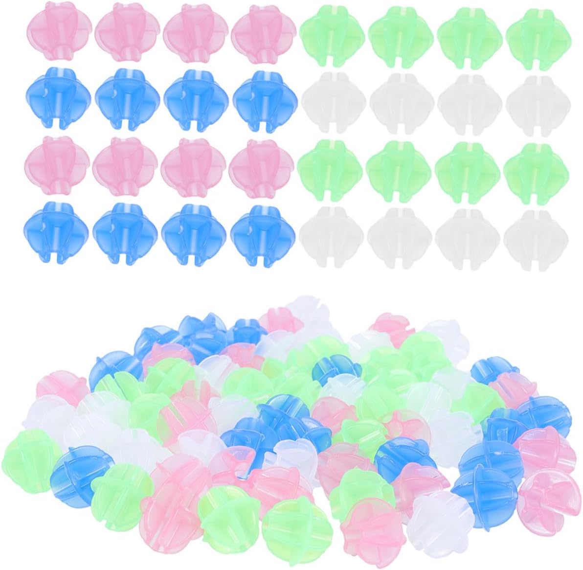 216pcs Plastic Bike Beads Decor Boys and Girls Bike Decorations Glow Dark Wheel Ornaments