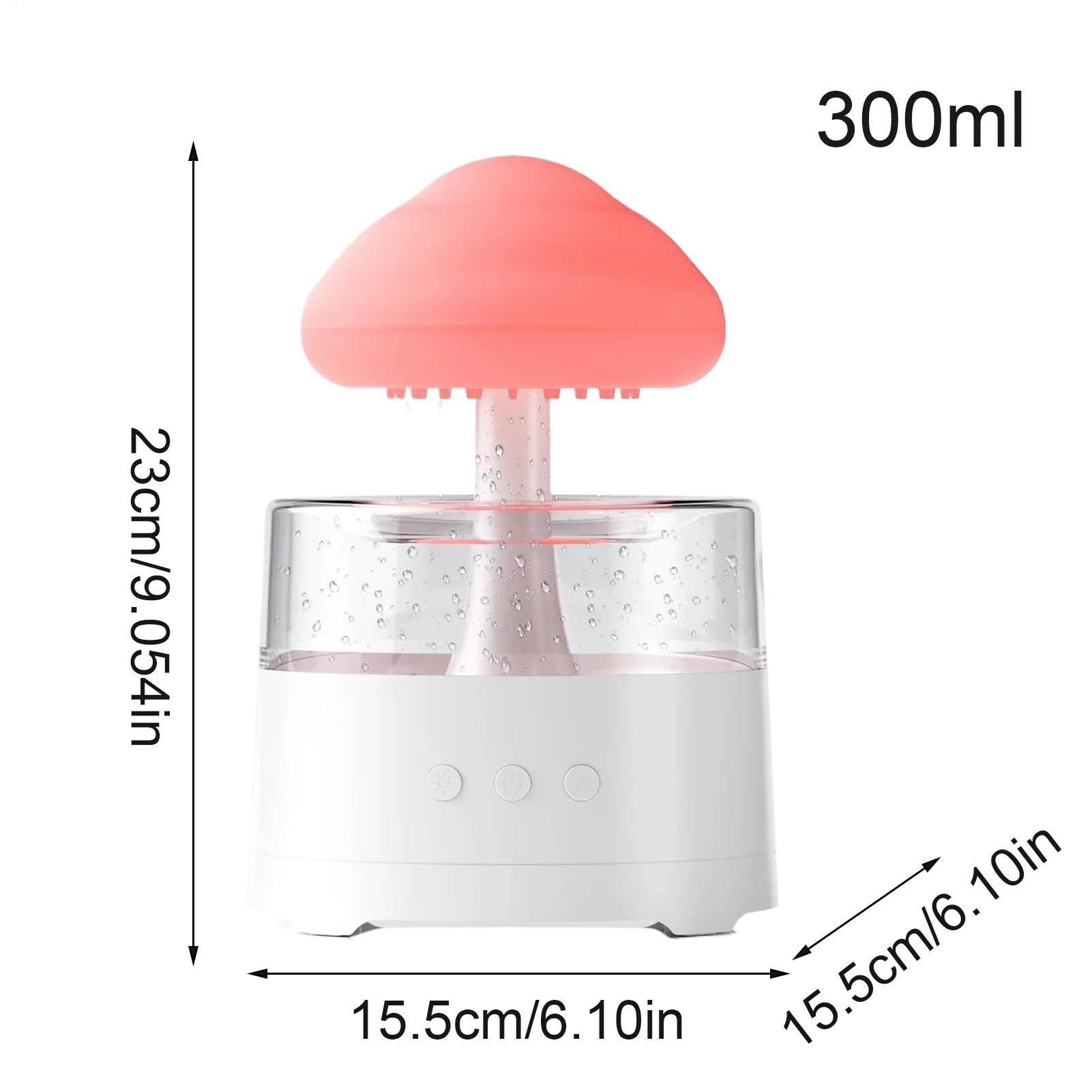 Umidificatore a forma di , umidificatore compatto ispirato ai funghi con illuminazione a LED morbida e emissione continua di per migliorare la qualità 'aria e l'atmosfera rilassante