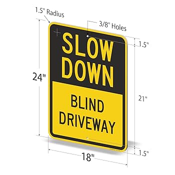 Amazon.co.jp: SmartSign 「Slow Down - Blind Driveway」サイン