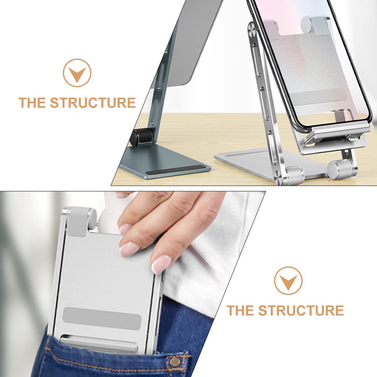 jojofuny Supporto Per Telefono Da Scrivania Supporto Pieghevole Per Tablet Ufficio Casa