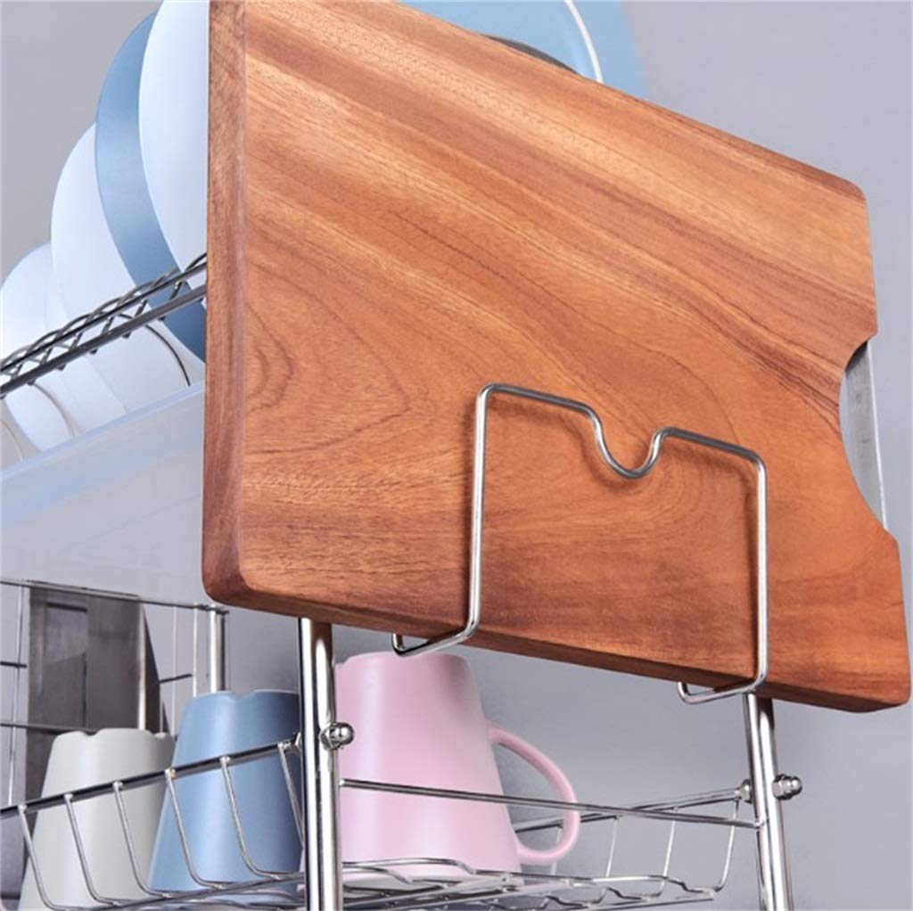 Rejilla para Cubiertos y Platos Rejilla para Platos de Acero Inoxidable 304 Rejilla para escurrir Platos con Doble Cuenco Rejilla para almacenar Platos y Tazas Rejilla pa