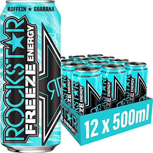 Rockstar Energy Drink Freeze Pineapple & Coconut - Koffeinhaltiges Erfrischungsgetränk für den Energie Kick, EINWEG (12x 500ml)