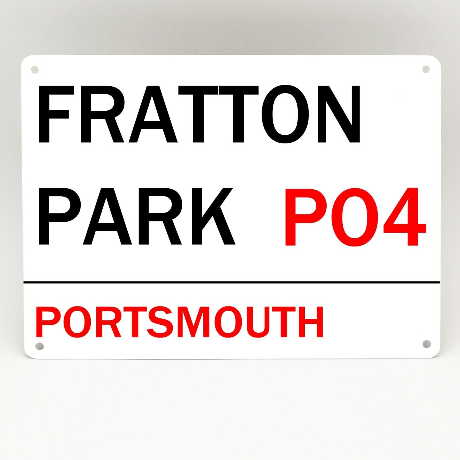 Yelacecca Tin Sign A30394 Portsmouth Fc Metal Street Sign Fratton Park Football Memorabilia Man Cave Gift Street Sign 8X12 Inches