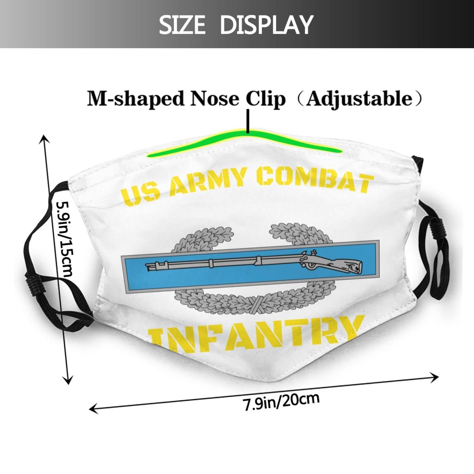 Us Army Combat Infantry Badge Mask Protect Respiratory System Breathe with Peace of Mind