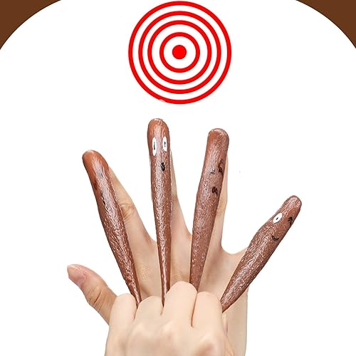 Miniatura 4 de Jerify 24 piezas divertidas de tirachinas de dedo, juguetes elásticos para caca y tirachinas de goma, juguete falso, adorno de hondas, juguetes para