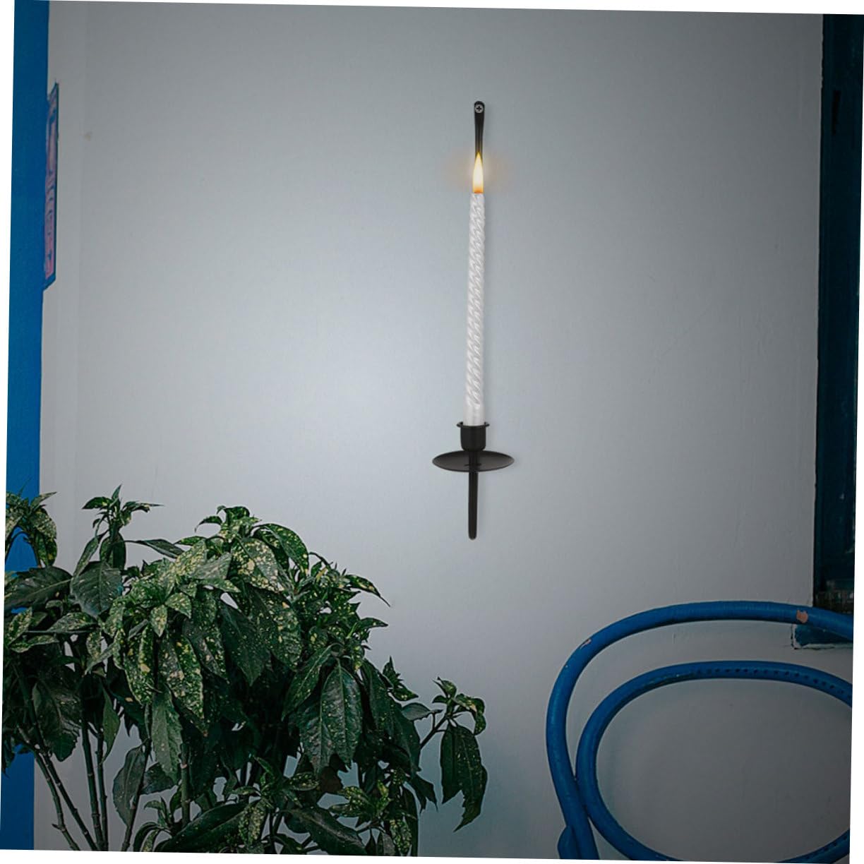 Wandkerzenhalter aus Eisen, Schwarze Moderne Wandkerzenständer