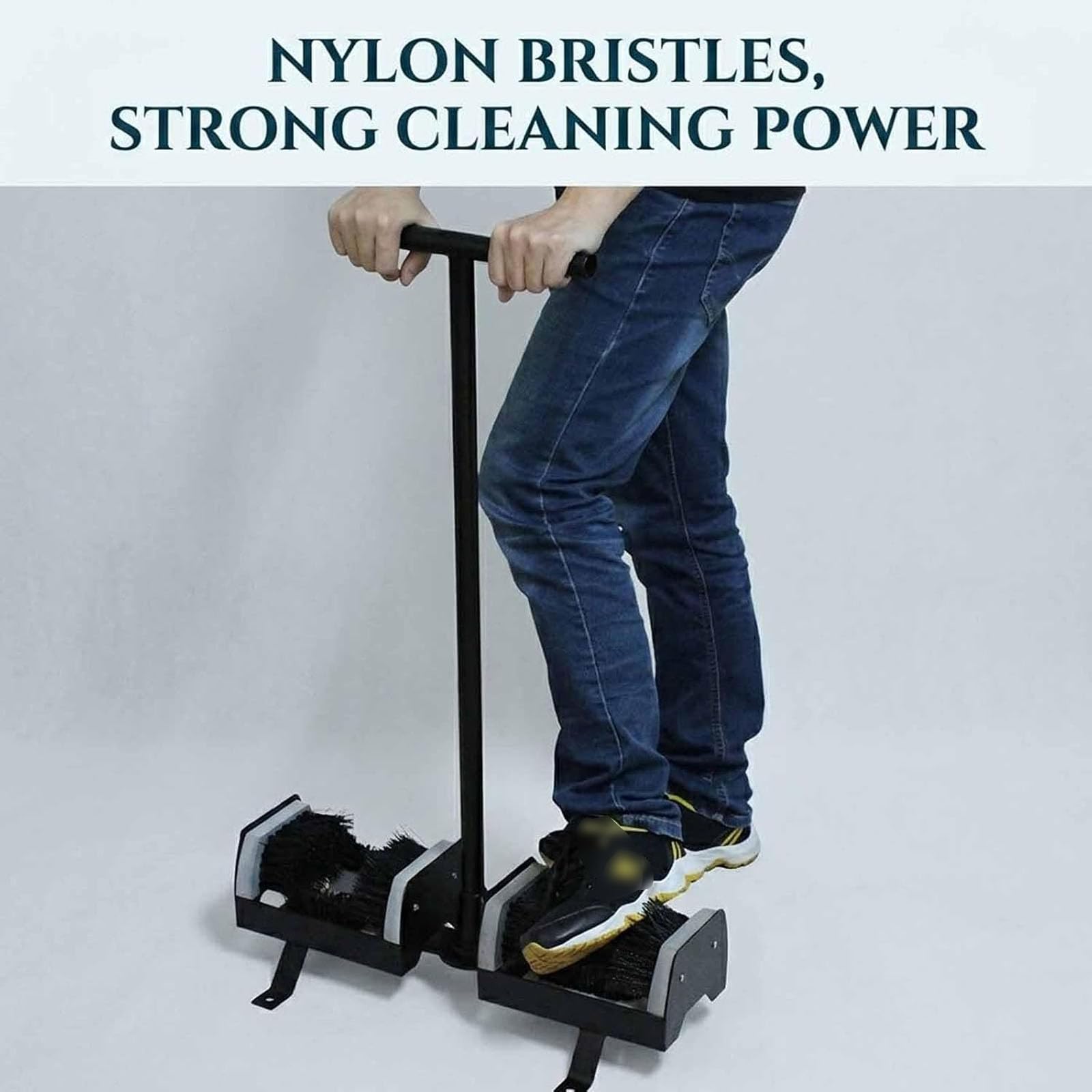 Herramienta Limpiadora De Barro Para Botas, Cepillo De Limpieza De Zapatos De Golf Con Soporte Y Mango, Limpieza Rápida De 360°, No Requiere Agacharse Ni Quitarse Los Zapatos, Acero Inoxidable,