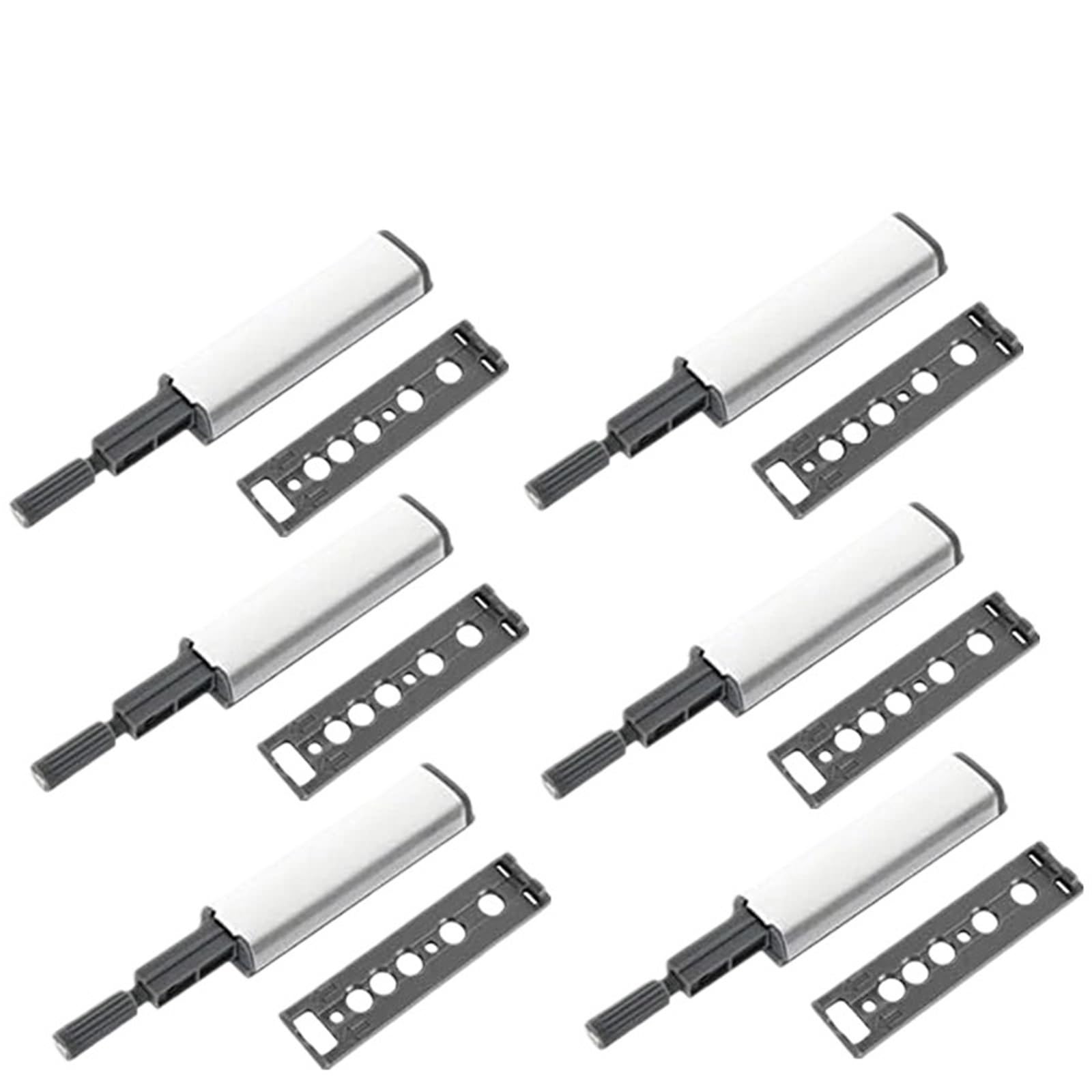 ZUXWUX Cabinet Push Latch Cabinet Catches Push to Open for Door Drawer Latches Closer Rebound Hardware(6PCS)