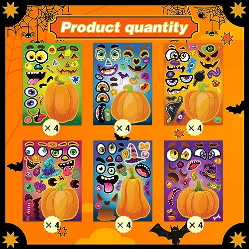 Make a Pumpkin Face Stickers, Halloween Stickers for Kids, Halloween Craft - image 3