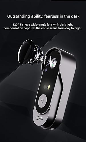 Miniatura 3 de SproutSage X8 Smart Video Doorbell para uso doméstico con pantalla de visualización, intercomunicador inalámbrico y videovigilancia de alta