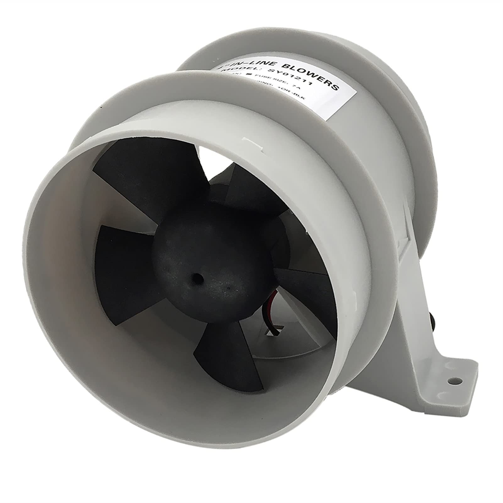 12V 40A ABS Soffiatore d'aria silenzioso Resistente all'acqua Diametro da 4 pollici Flusso d'aria elevato Soffiatore in linea Motore soffiatore for sentina marina for barche ABS Soffiatore di l