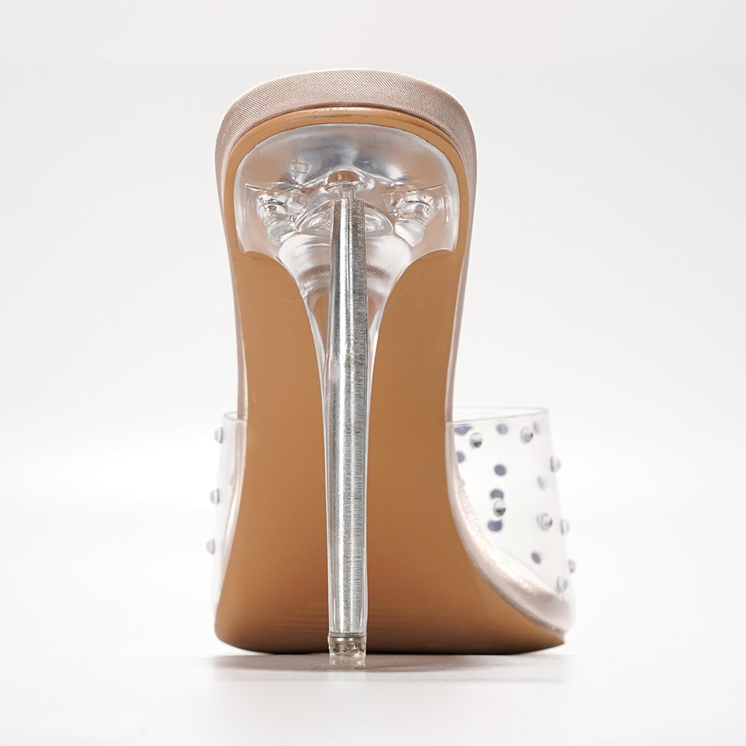 Cape Robbin Women's Clear Transparent Strap Stiletto Heel Sandals - Rhinestone Embellished Slip-On Dress Shoes Open Toe for Wedding Party Evening (Brisa) - Image 6