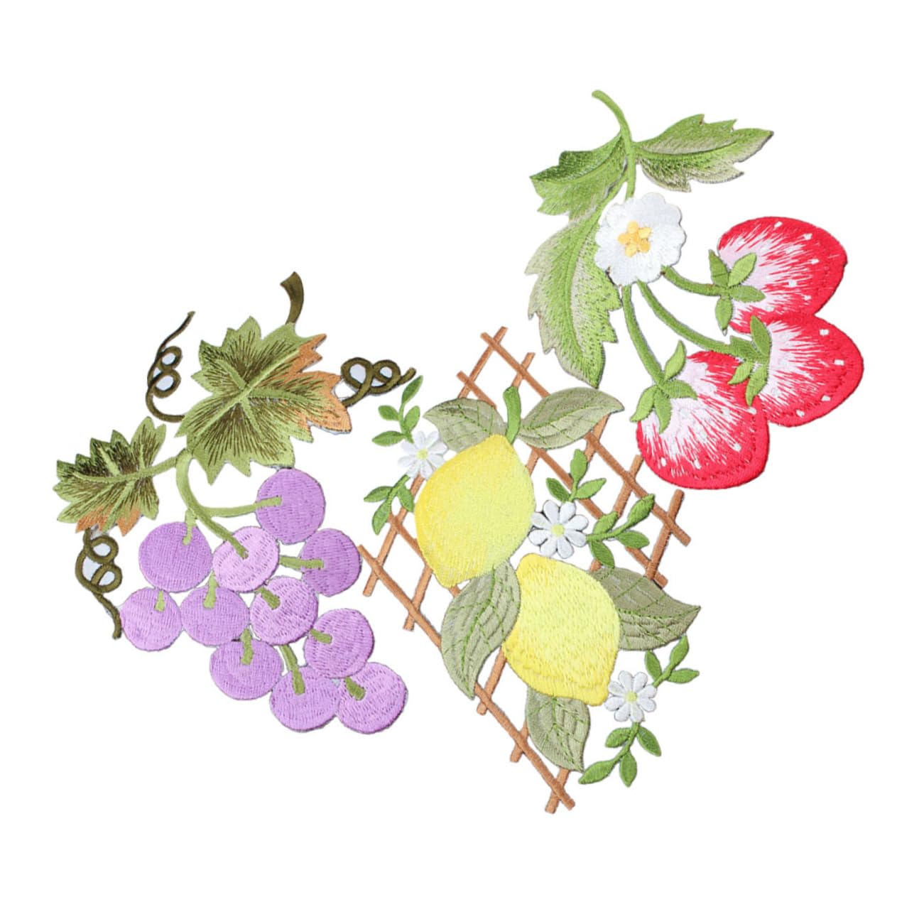 Operitacx 15 Pezzi Frutta Ricamo Patch Cucito Applique Decorazione Vestiti Zaino Rettangolo Toppe Cucire Su Applique Vestiti Artigianali Fai Da Te Decorazione Forniture Artigianali