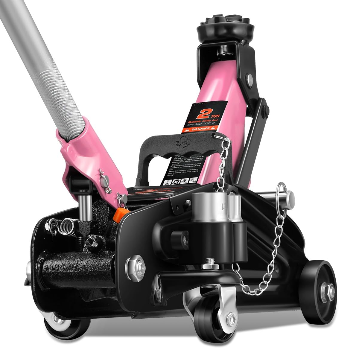 Auto Dynasty 2 Ton Floor Jack with Socket and Lock, Heavy Duty Steel Hydraulic Car Jack with Single Piston Quick Lift Pump, Hydraulic Racing Floor Jack, Lifting Range 5.1