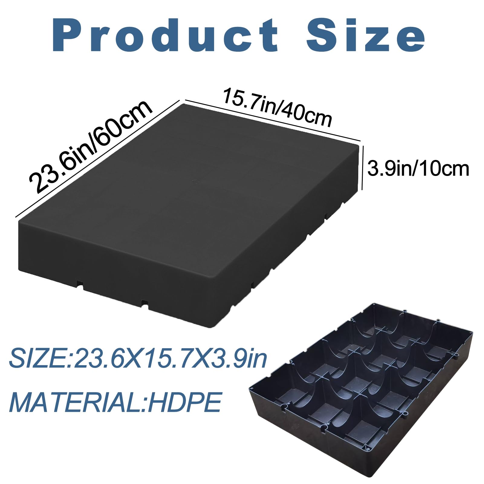 Plastic Pallets, 2 Pack Lightweight Moisture-Proof Floor Pallet