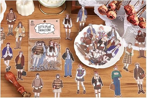 Vista 46 de Alideco 120 calcomanías para álbumes de recortes, manual de personajes, álbumes de recortes, diario de basura, manualidades, decoración de adornos