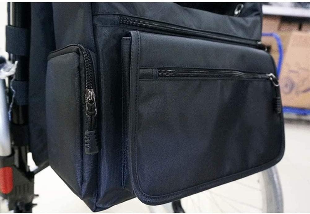Bolsa para silla de ruedas, bolsa para silla de ruedas, impermeable, grande, accesorios para silla de ruedas, bolsas para colgar en la espalda y mochila para silla de ruedas, bolsa de almacenamiento