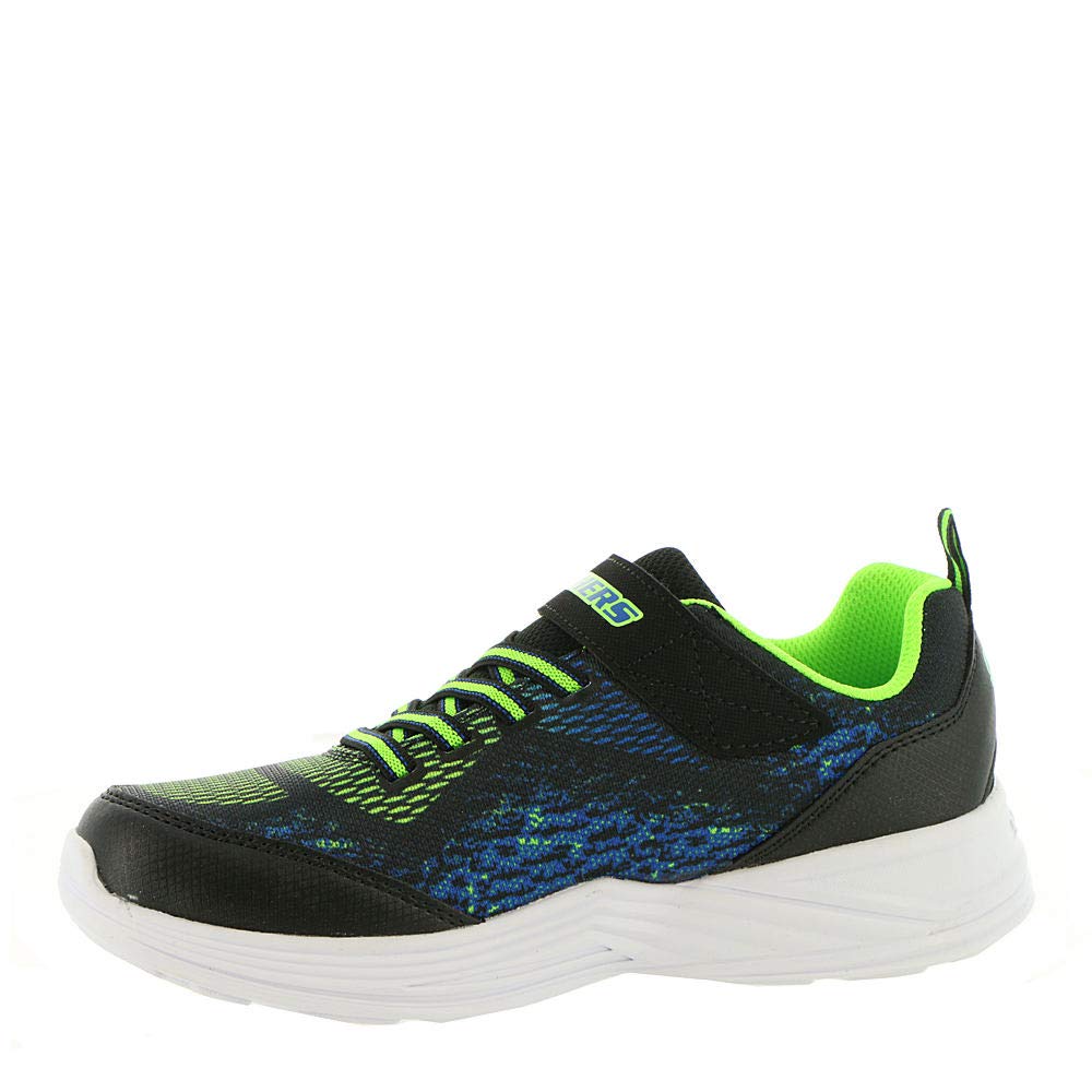 Skechers ERUPTERS III DERLO, Zapatillas para Niños, Black Mesh/ Synthetic/ Blue & Lime Trim, 36.5 EU