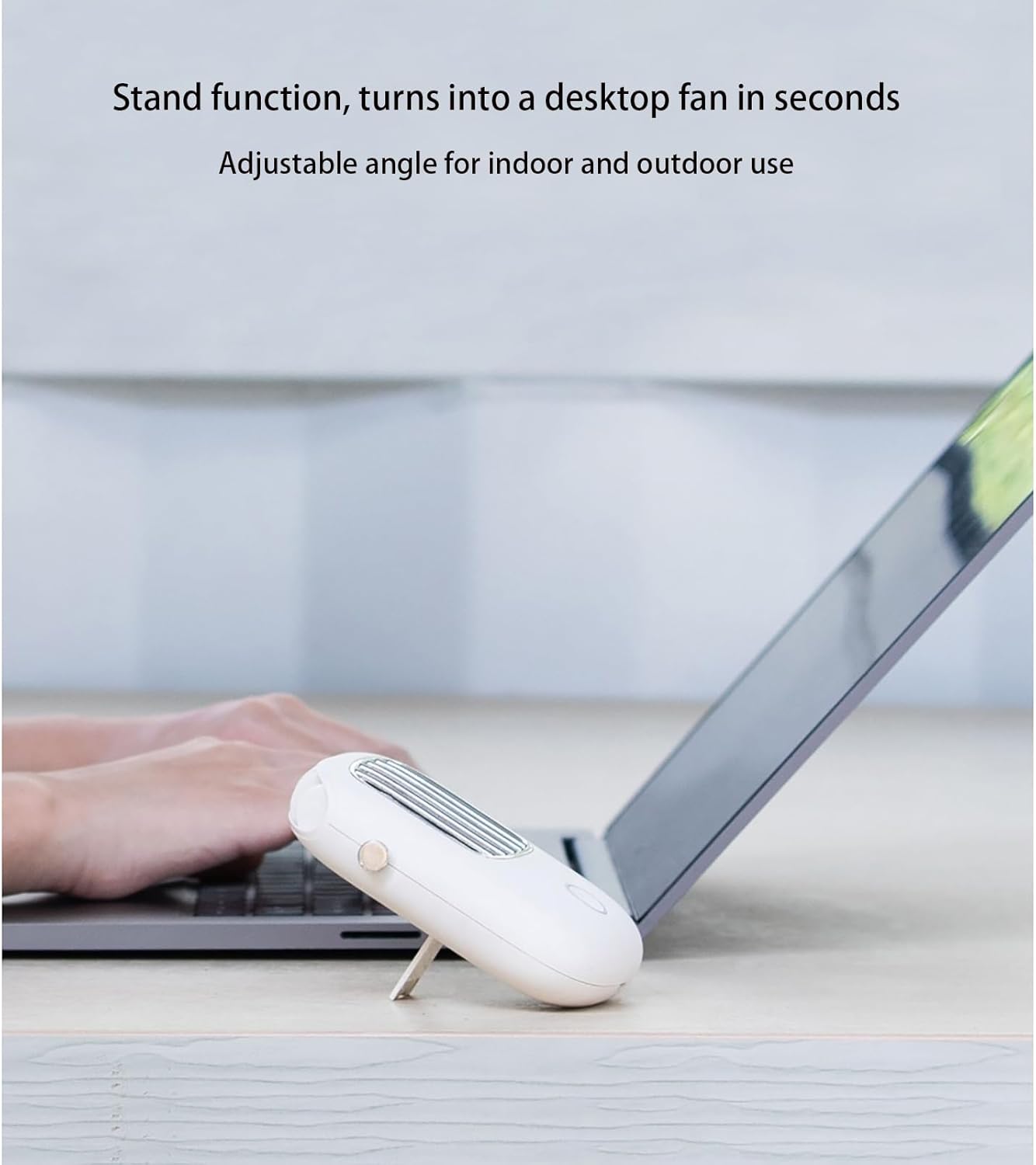 Mini Waist-mounted Electric Fan Portable Waist Clip Fan Neck Hanging Personal Fan Cooling Fan for Jobsite, Farming, Fishing,Green