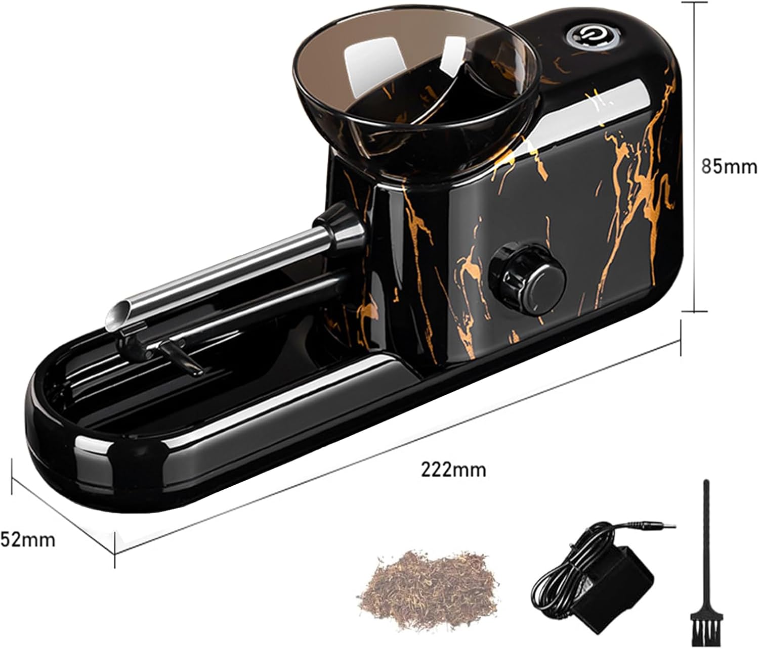 The Za Machine, 8/6.5mm Tube Upgrade Portable Tobacco Roller Maker, Household Electric Cigarette Making Machine (Stripe 3)