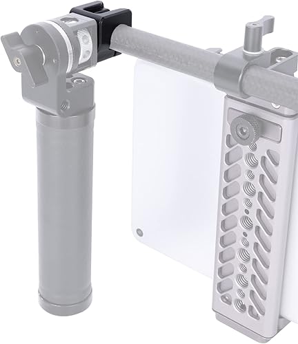 Miniatura 6 de NICEYRIG Abrazadera de varilla de 0.591 in a montaje de zapata fría, agujeros de localización para ARRI y 14 '', para soporte de extensión de riel