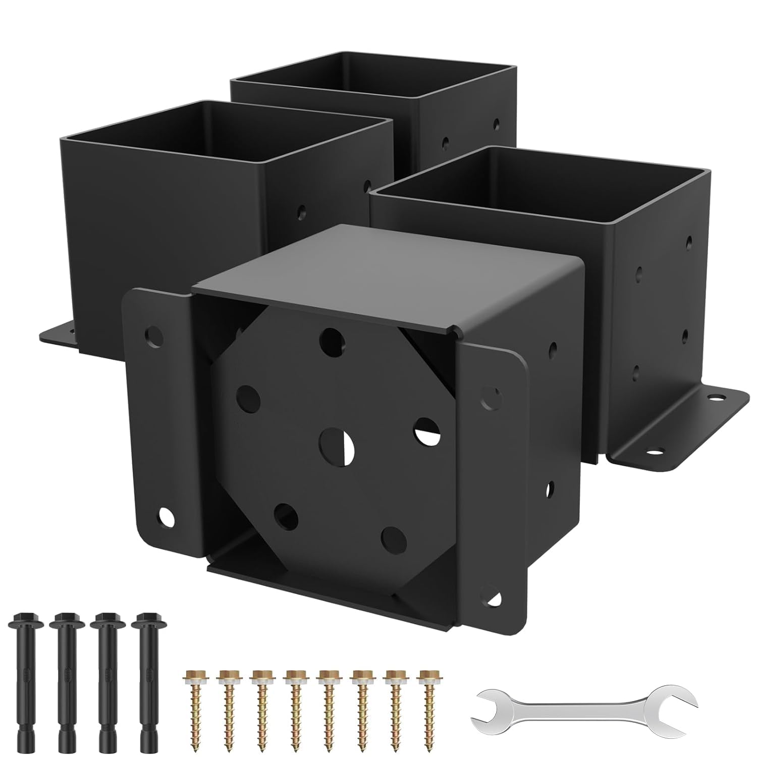 Photo 1 of AOSTD 6x6 Post Base Anchor, Black Powder Coated Steel