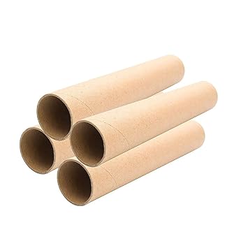 SKIWILE Cardboard Mailing Tube Pack of 4 Ideal for Shipping, Art and Craft, DIY, Packing 18 Inch Long and 3 Inch Diameter(Without lids/caps) (4)