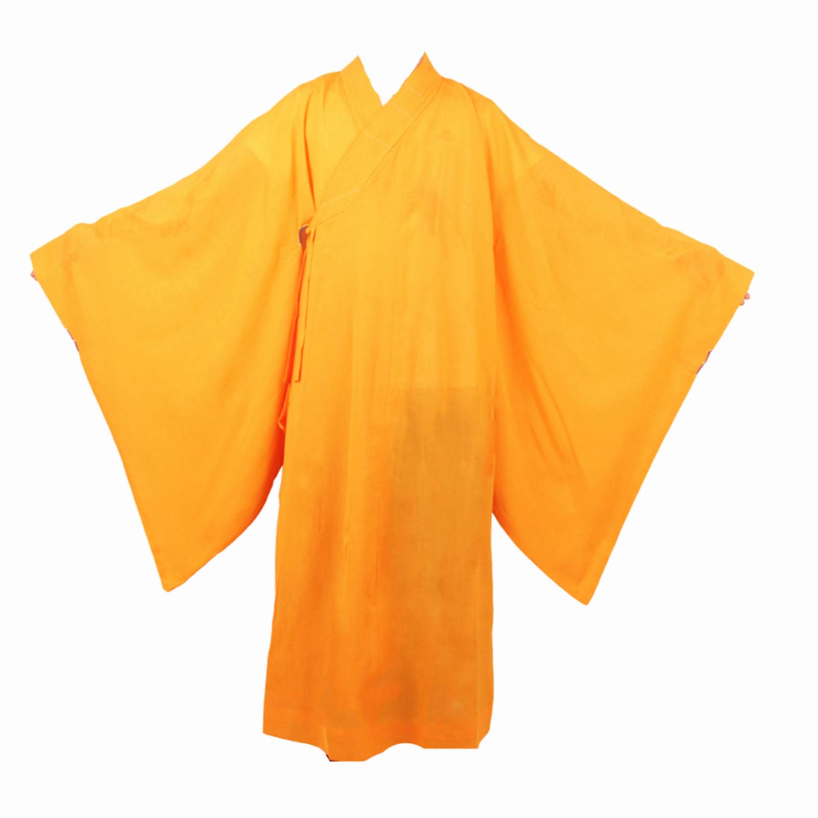 Hwydo Yellow Shaolin Monk Kung fu Buddhist Robe Meditation Long Gown Suit XL