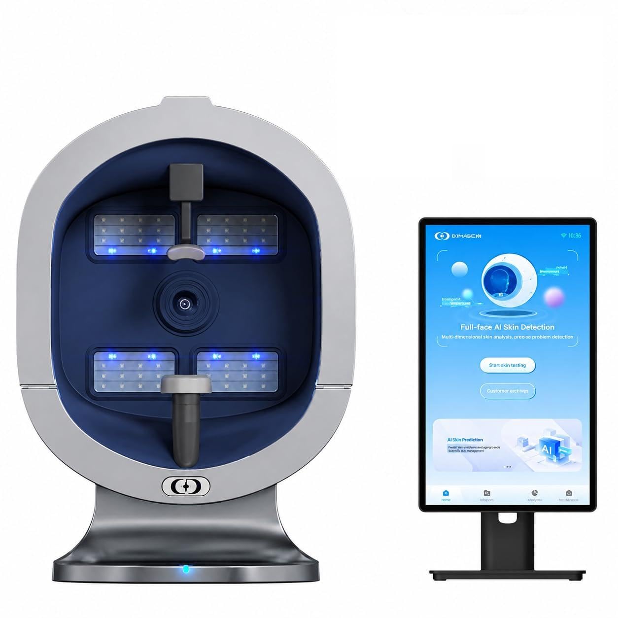 JSMDLN 15.6"/21.5" Skin Analysis Machine Professional,Ai Facial Skin Analyzer,11 Spectral Imaging,Multi-Language,Hd Camera,For Estheticians,Spas,Analysis Of Acne,Blackheads,Pores 21.5in