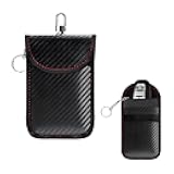 Faraday Pouch for Car Keys, Signal Blocking RFID Faraday Bag Cage, Anti-Theft Key Fob Pouch Protector (Medium)