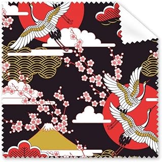 Japan Cranes Sakura Cloud Sun Cleaning Cloth Phone Screen Glasses Cleaner 5pcs