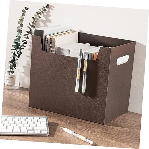 Miniatura 9 de EXCEART Caja de almacenamiento de 4 piezas, organizador de archivos, cestas plegables para estantes de escritorio, organizador de oficina, cesta