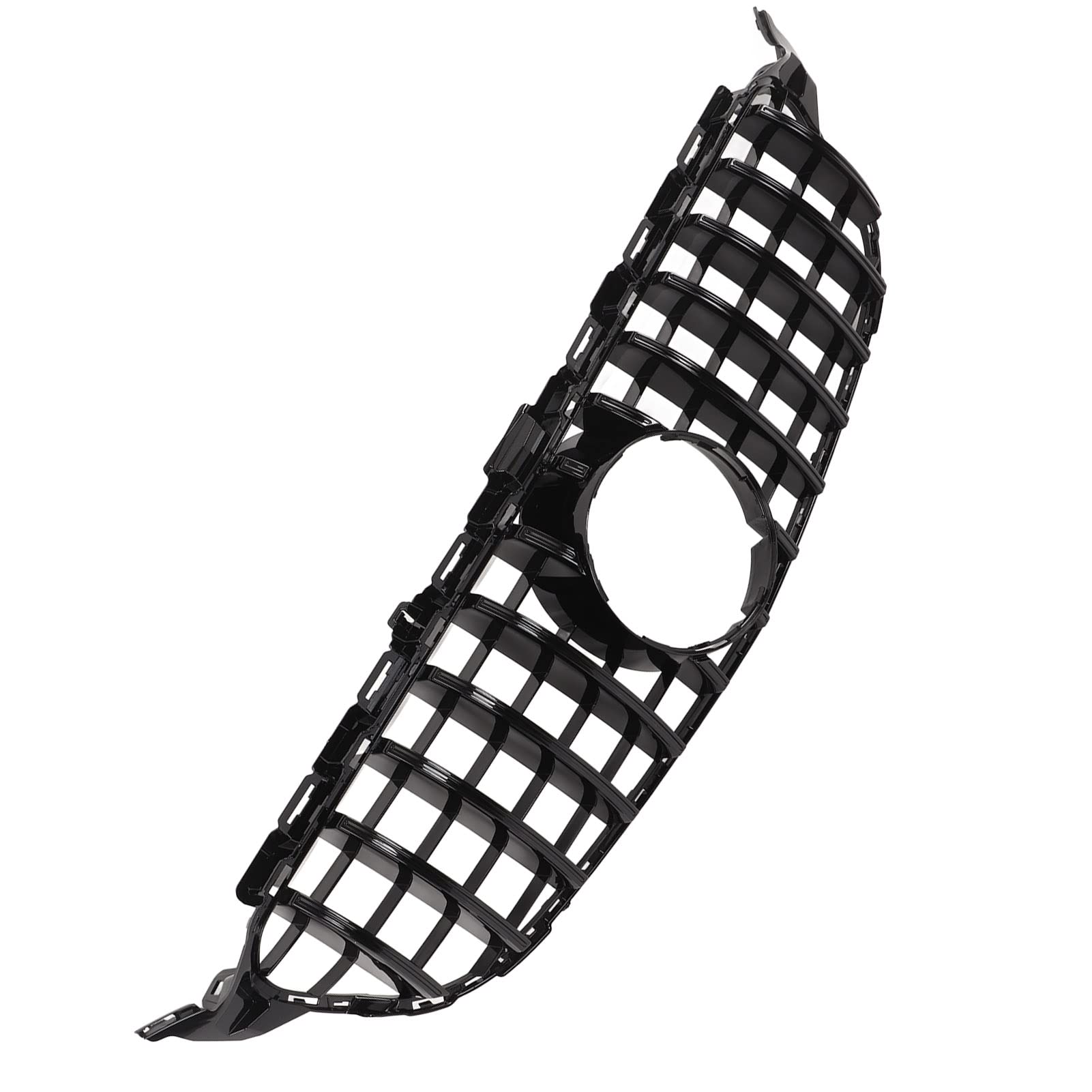 Aramox dla Panamericana GT Style Maskownica z Siatkową Maskownicą Zamiennik dla C Klasa W205 C205 Przed Liftingiem 2015-2018(pełna czerń)