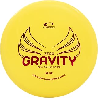 Latitude 64 Zero Gravity Pure | Disc Golf Putter | Floats in Water | Straight-Flying & Lightweight | Beginner Disc Golf Discs | Grippy Base Plastic | Made for Putt & Approach Shots | 120-130g