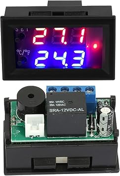 DC12V Digital Display Microcomputer Thermostat Temperature Controller Switch for Hatching Area, Air Conditioning System with Sensor