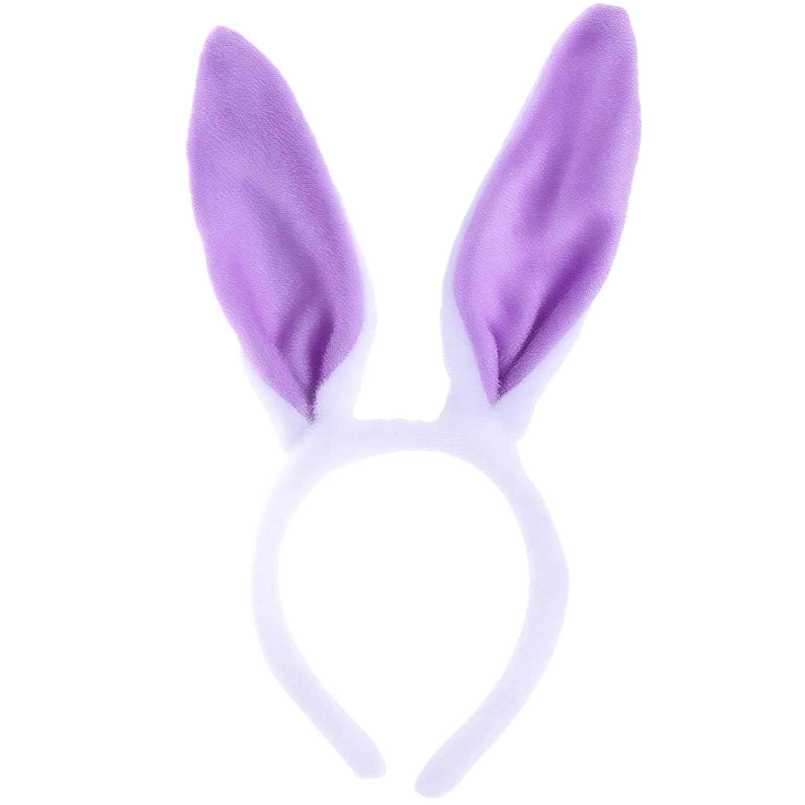 JNAWA Purple Plush Bunny Ears Hairband Rabbit Character Headband,Cute Rabbit Cosplay Costume for Easter Halloween Party,Comfortable Animal Ear Hair Band Accessory for Dress up